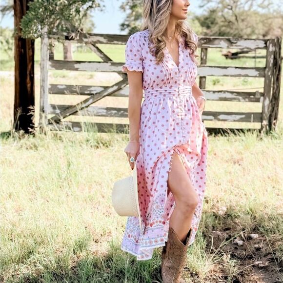 B2B Los Angeles Clay Maxi Dress in Petal XS NWOT - Picture 2 of 9